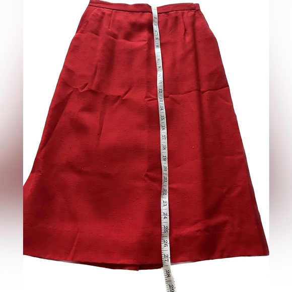 Saks Fifth Avenue Joesph Picone red blazer with matching skirt.Size 8 Valentine - Picture 10 of 16